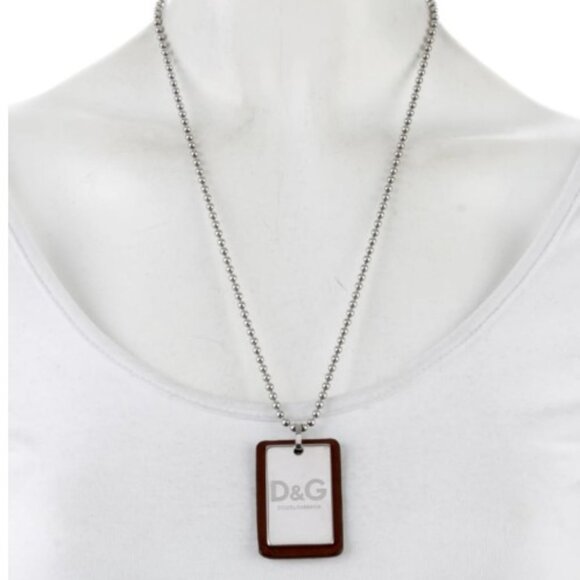 Dolce & Gabbana Leather Trim Silver Plate Unisex Wreckless 11 - Picture 4 of 8